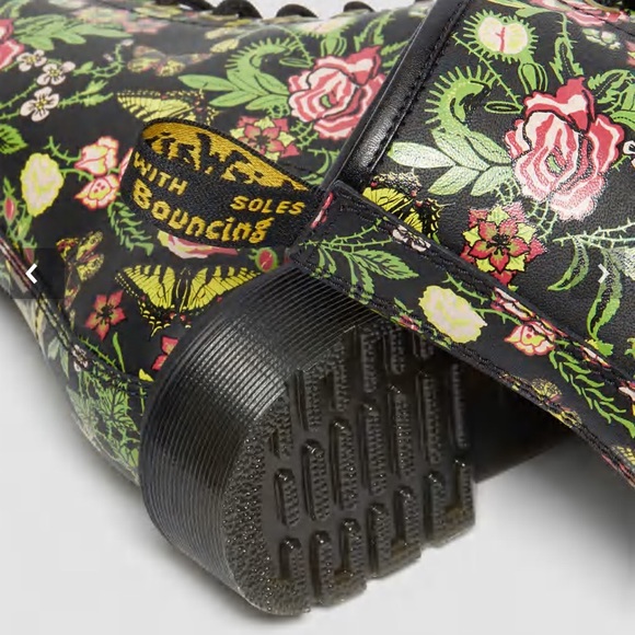 Doc Martens Floral Bloom Leather Lace-Up Boots - Picture 2 of 6